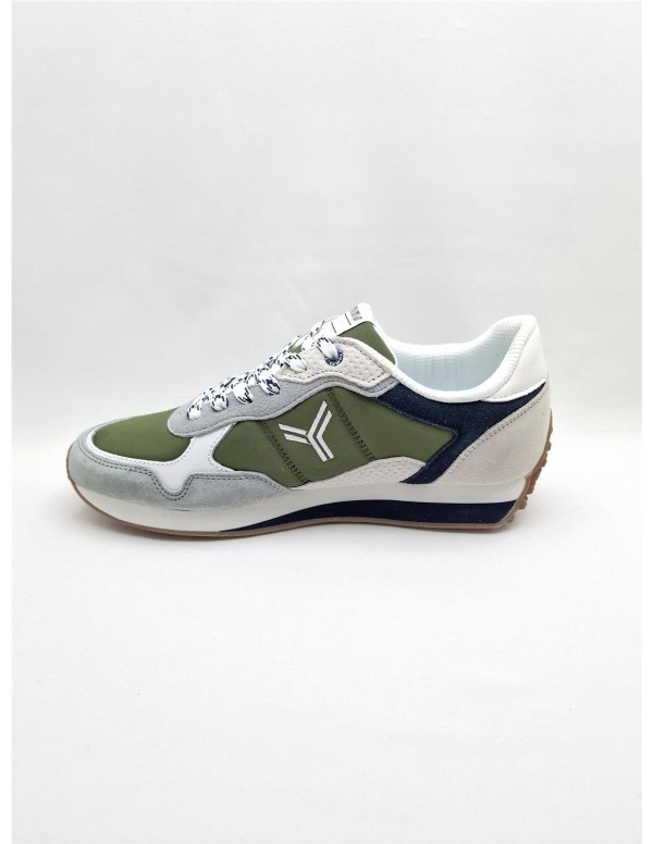 Yumas Zapatilla Sneaker Elbrus Verde para Hombre con Cierre de Cordoneras.  Talla 39 : : Moda