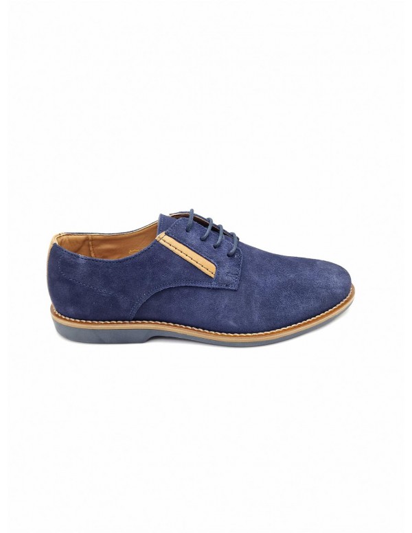 Zapato de hombre en taupe/azul 2600